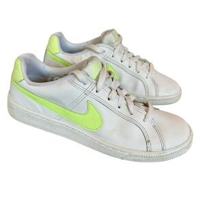 Nike Women’s Court Royale Low Casual Shoes Sneakers White/Barely Volt SZ 8